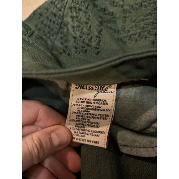Miss Me Jeans Mid Rise Skinny Green Women's 33 Denim Pants - Picture 3 of 7
